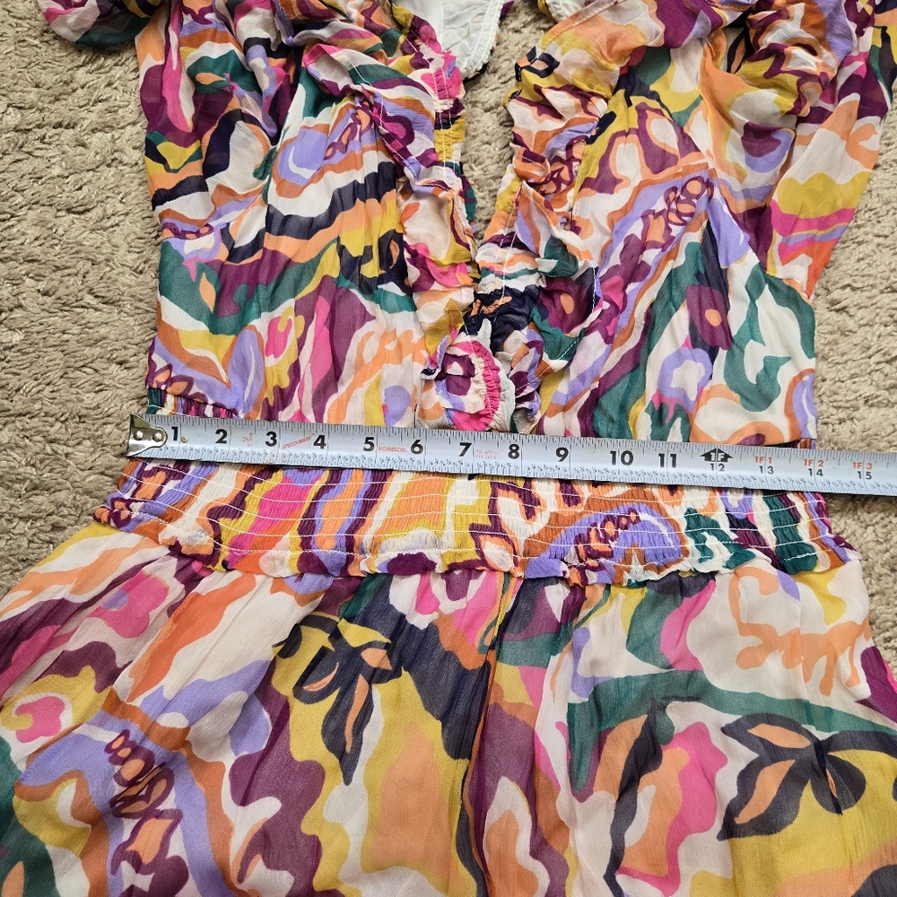 Anthropologie Multicolor Abstract Print Maxi Dress - Picture 11 of 13